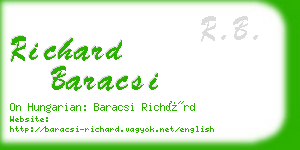 richard baracsi business card